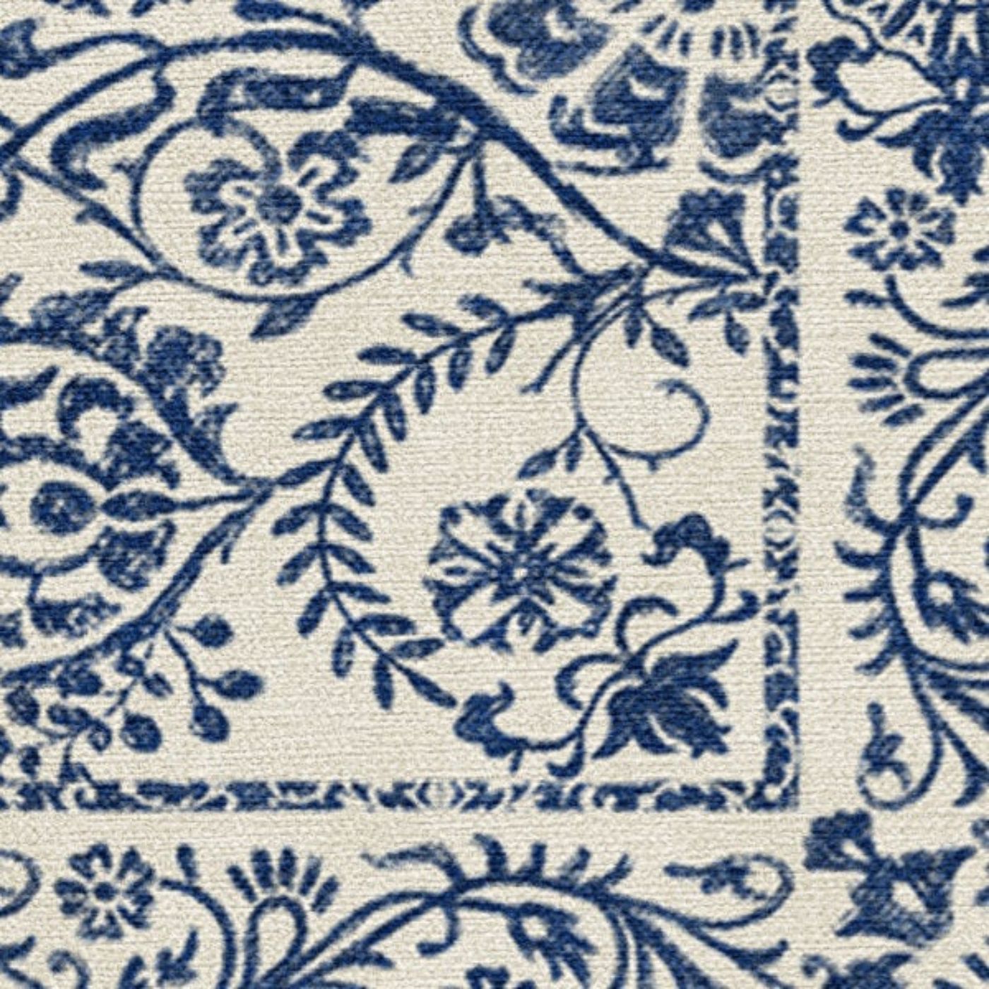 Tapis tissé plat bleu Delphina