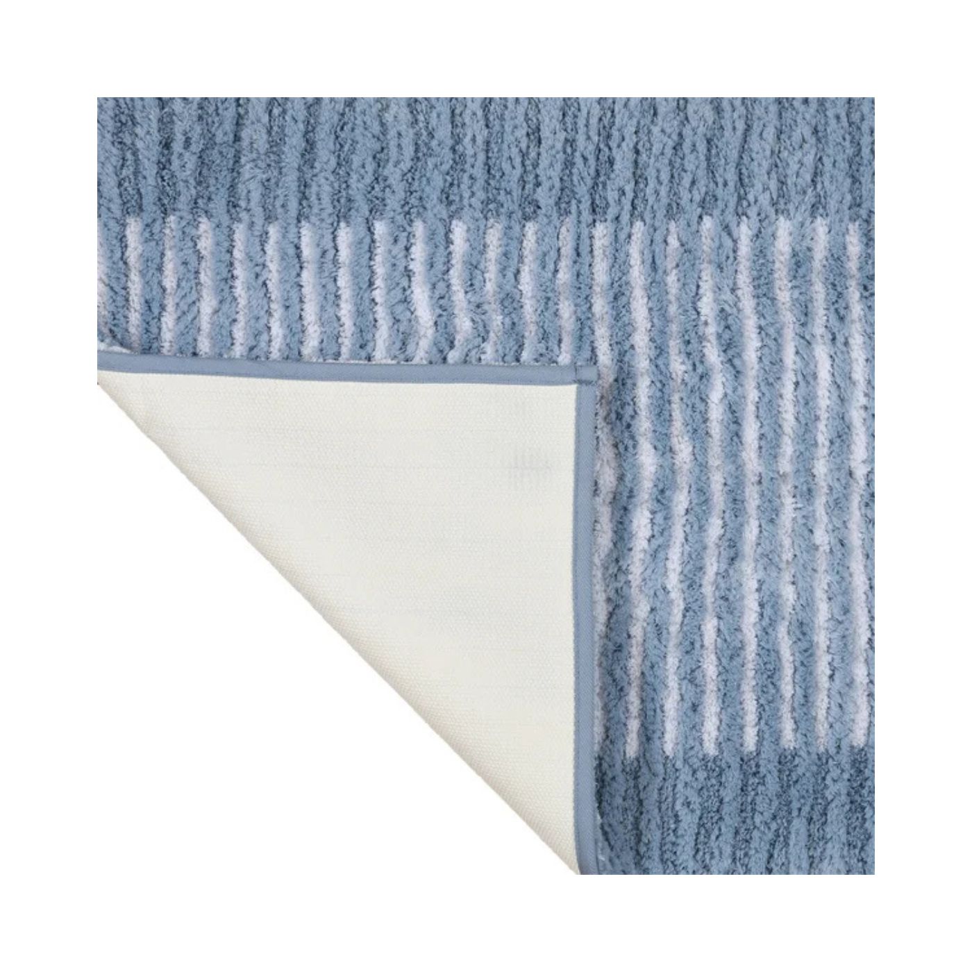 Textured Stripe Microfiber Bath Mat