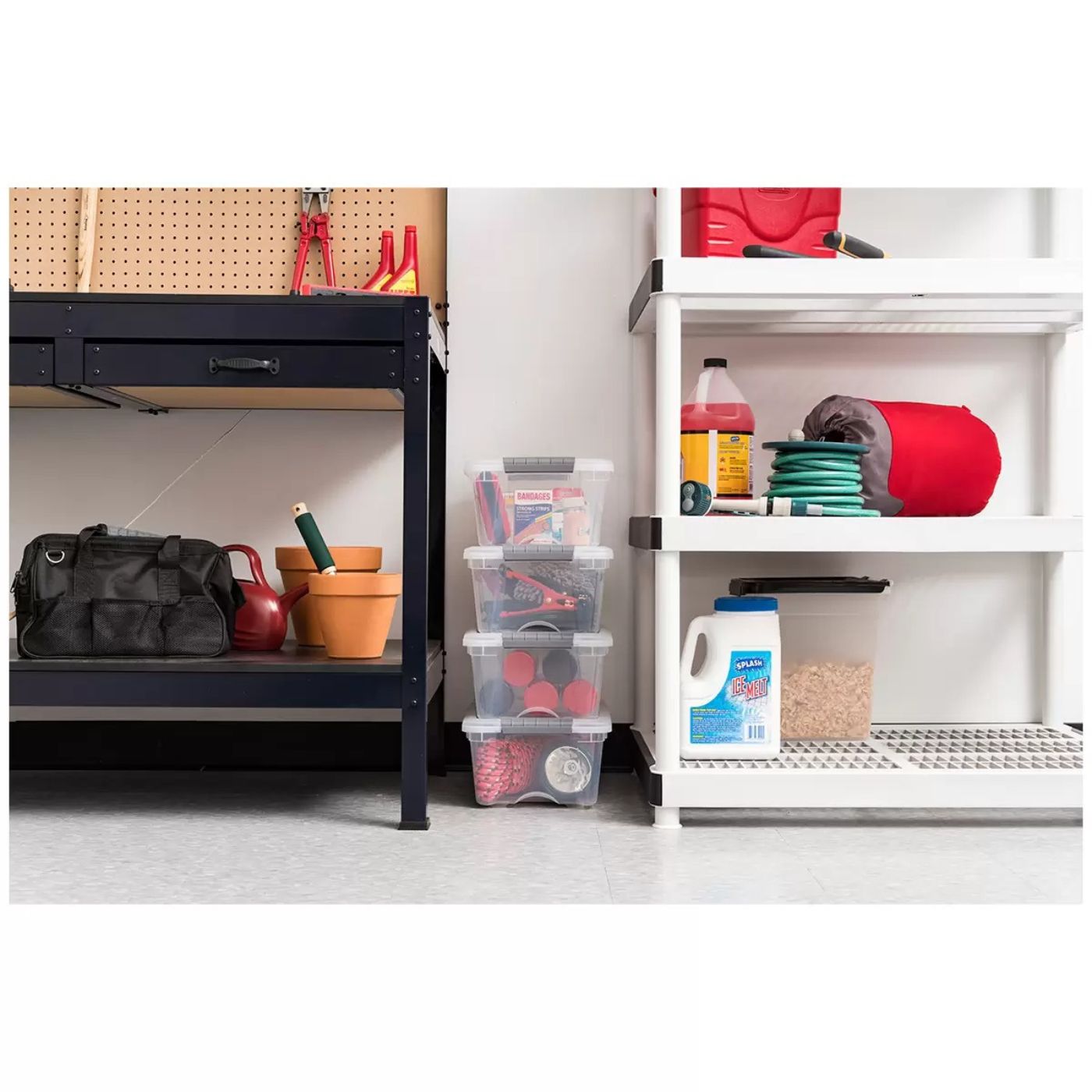 Up Storage Set 12L Clear 4-Pack