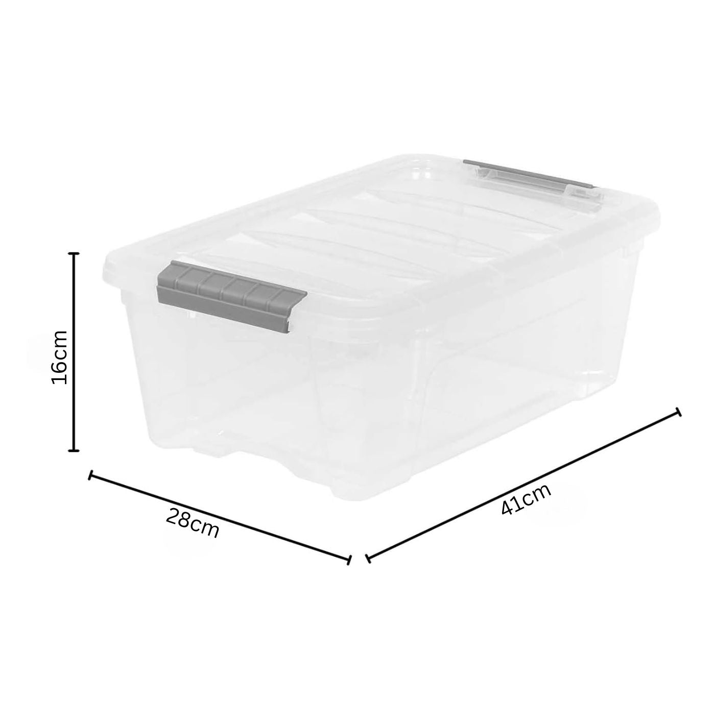 Up Storage Set 12L Clear 4-Pack