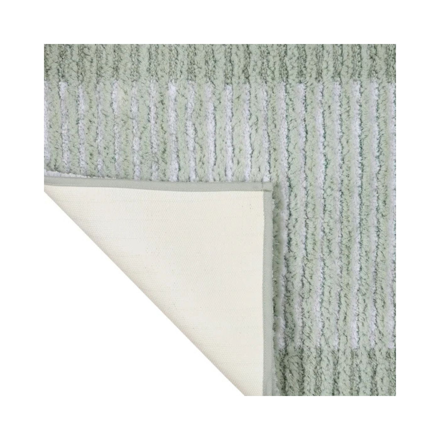 Textured Stripe Microfiber Bath Mat