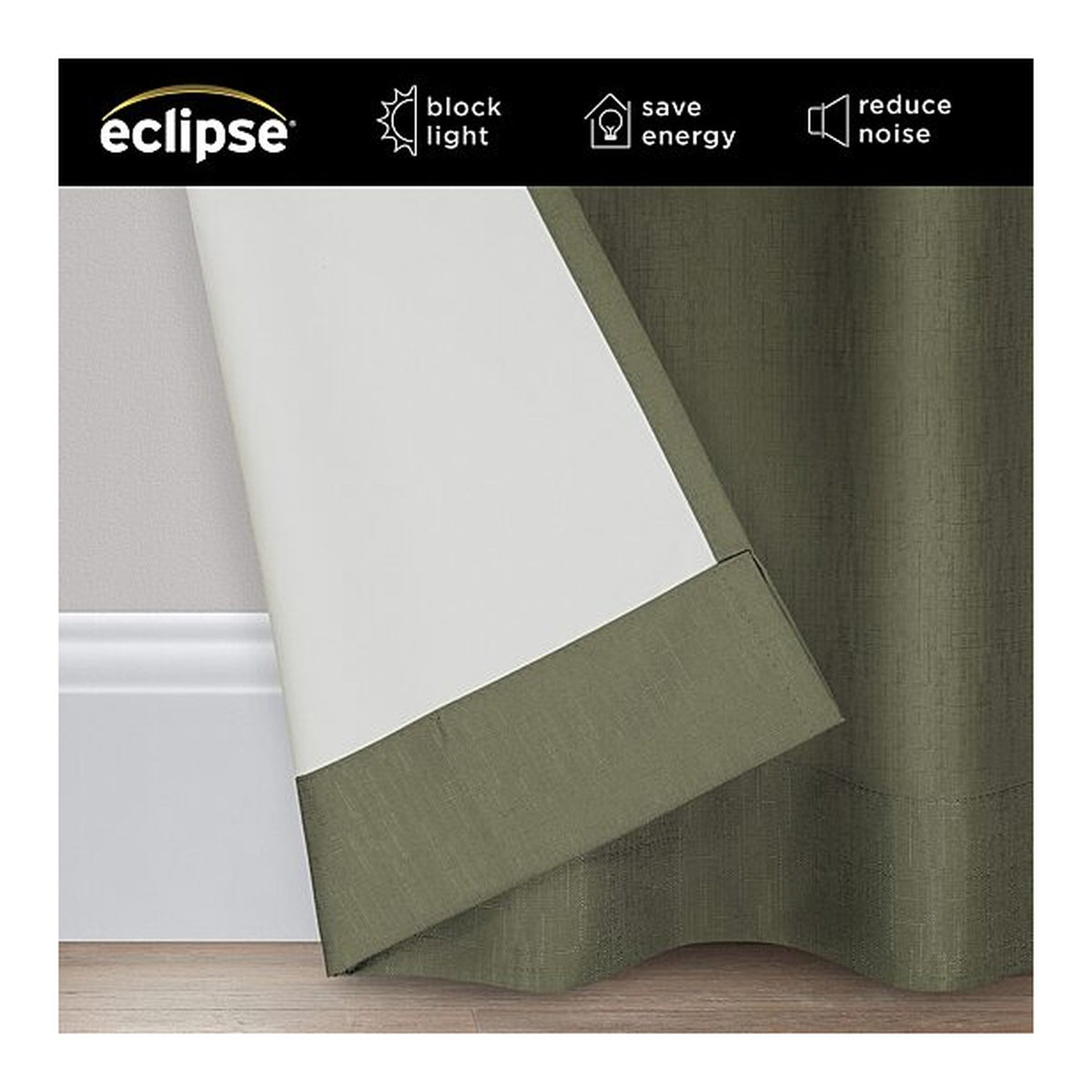 Eclipse Kendall Ourlet Passe-Tringle Occultant Rideau Simple Panneau