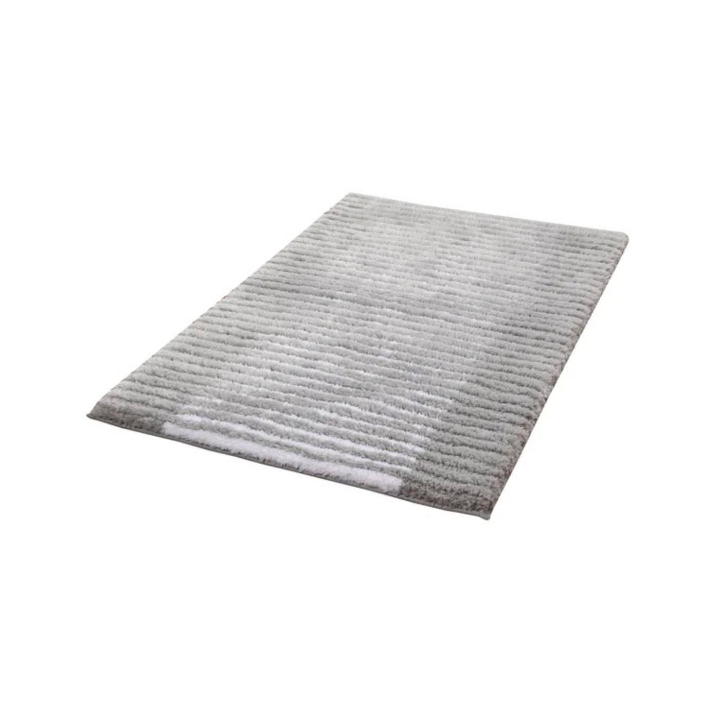 Textured Stripe Microfiber Bath Mat