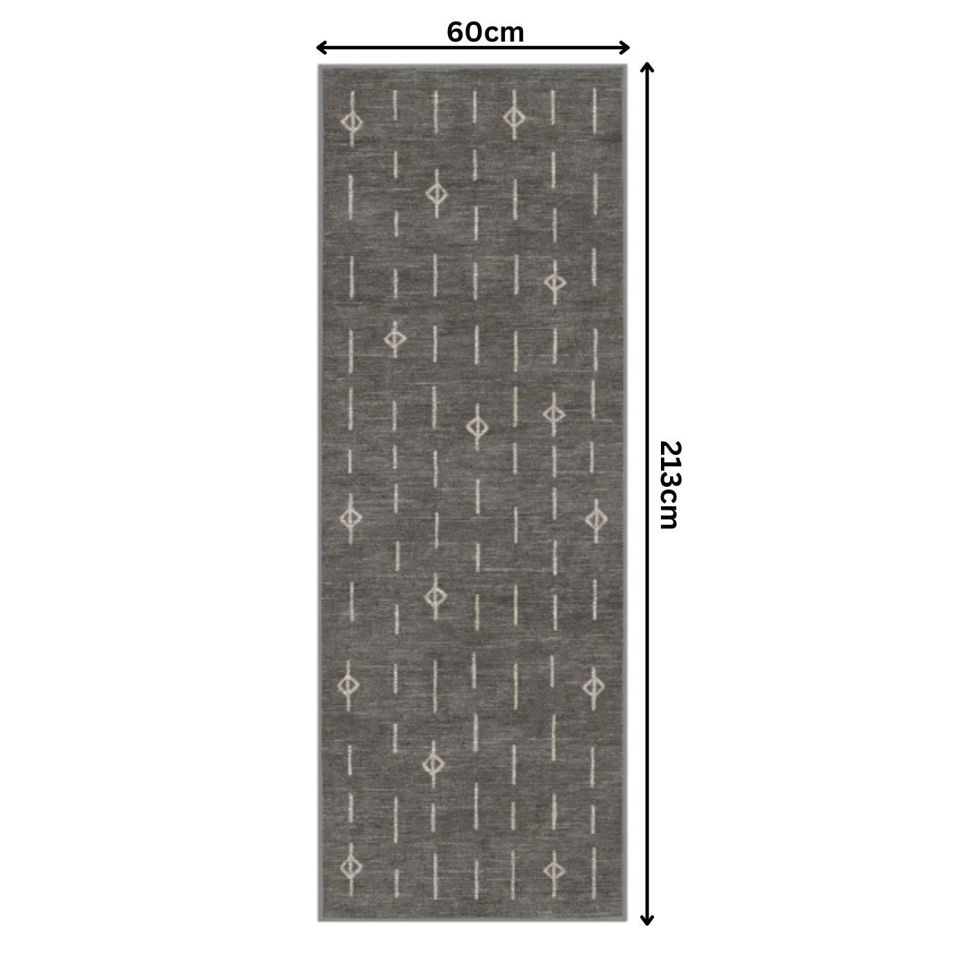 Tapis tissé plat gris Alina