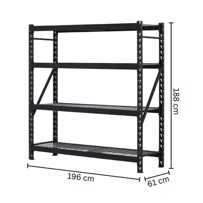 Étagère de rangement industrielle à 4 niveaux