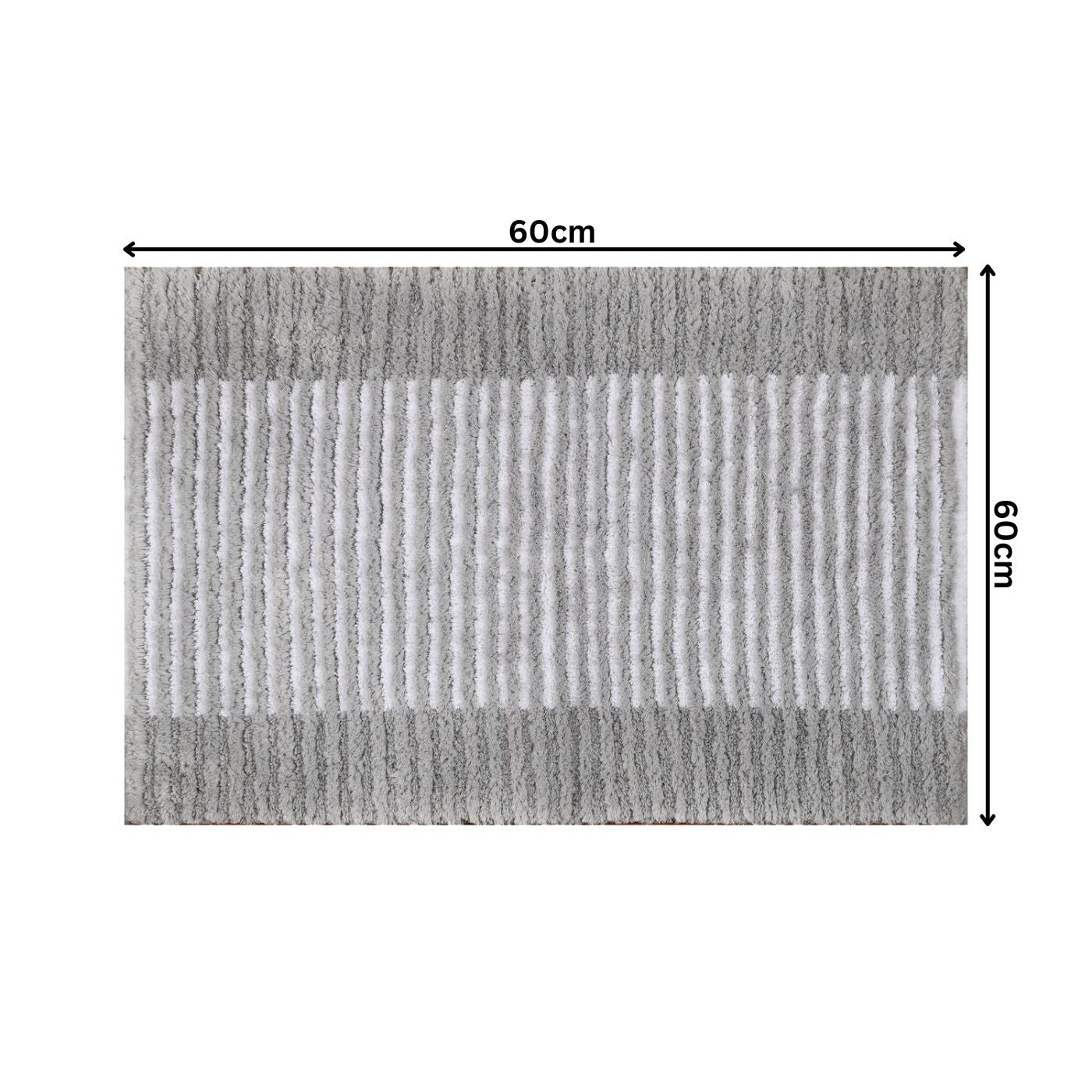 Textured Stripe Microfiber Bath Mat