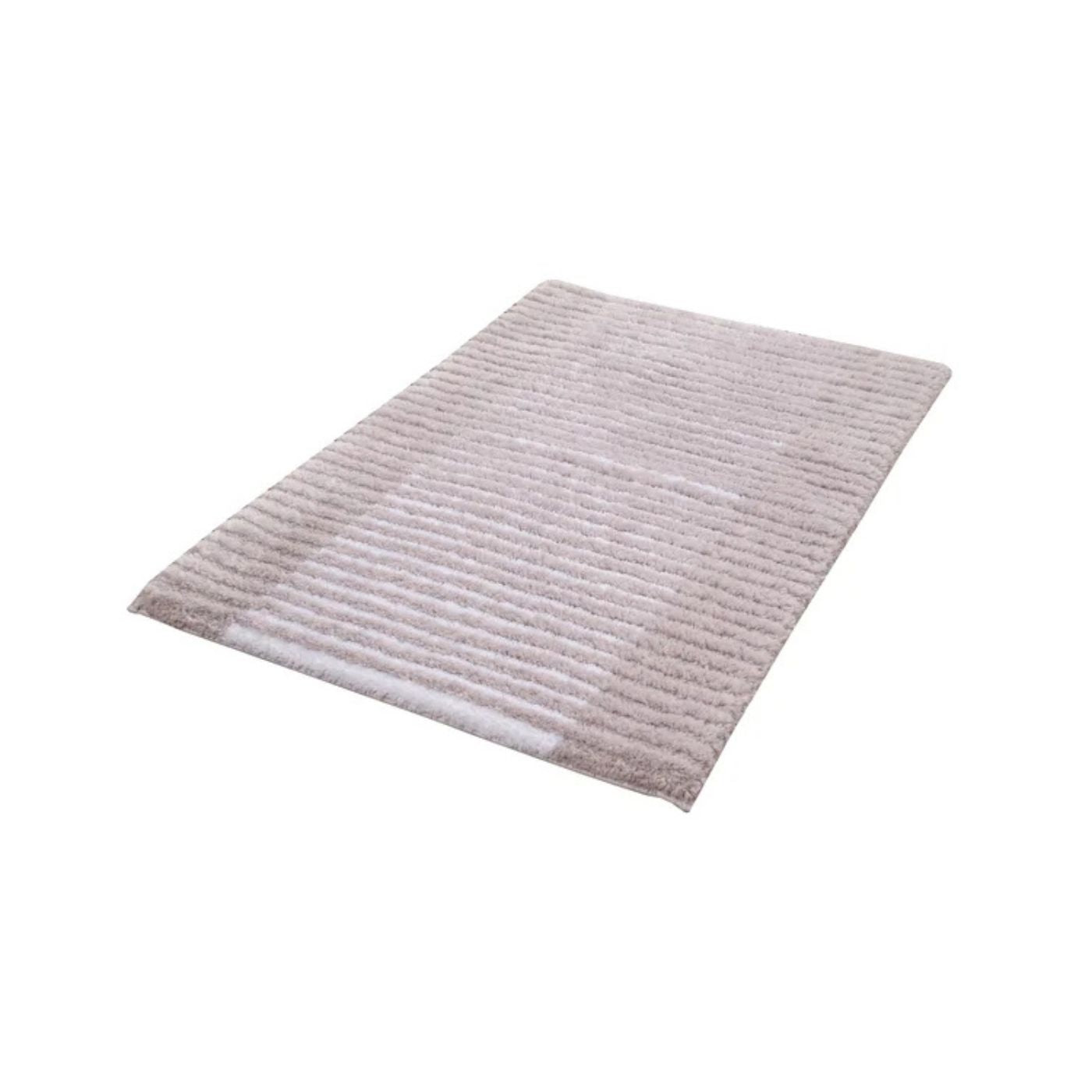 Textured Stripe Microfiber Bath Mat