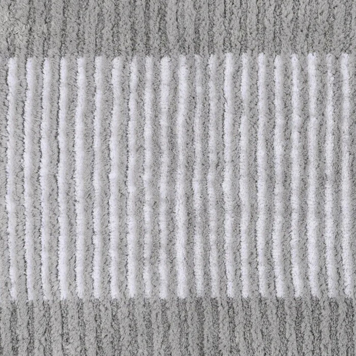 Textured Stripe Microfiber Bath Mat