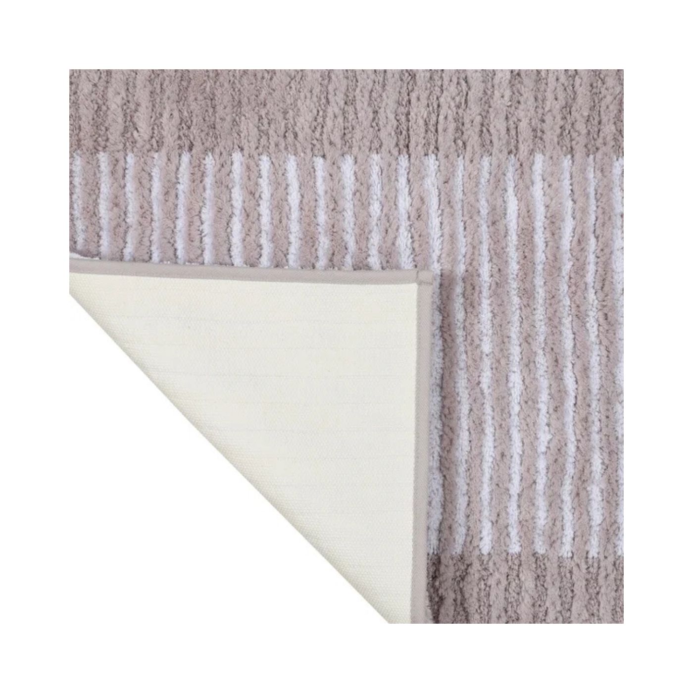 Textured Stripe Microfiber Bath Mat