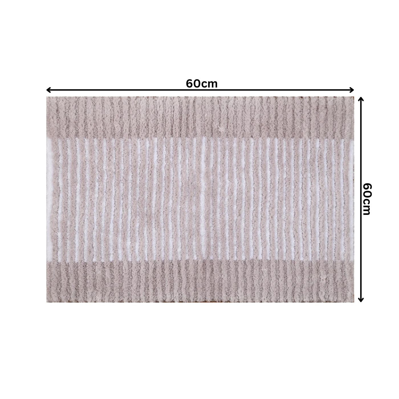 Textured Stripe Microfiber Bath Mat