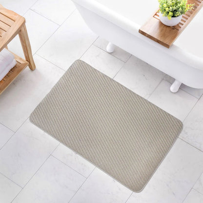 Tapis de bain en sergé de coton et mousse à mémoire de forme