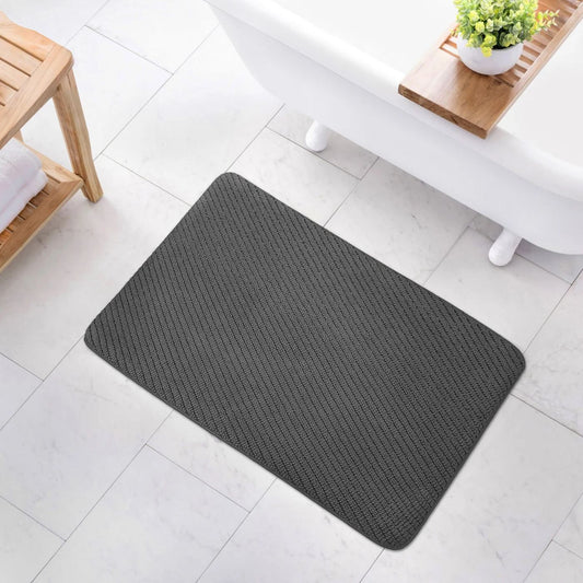 Tapis de bain en sergé de coton et mousse à mémoire de forme