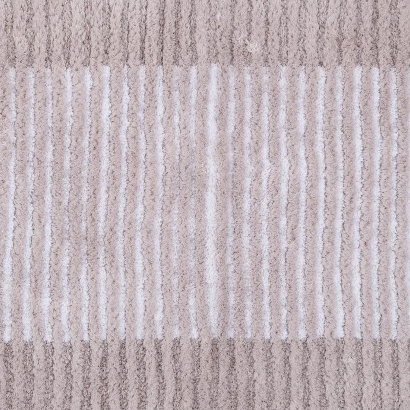 Textured Stripe Microfiber Bath Mat