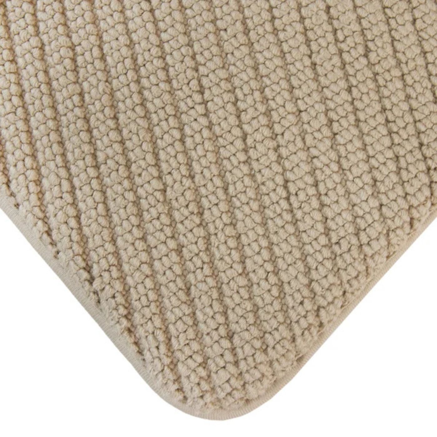 Tapis de bain en sergé de coton et mousse à mémoire de forme