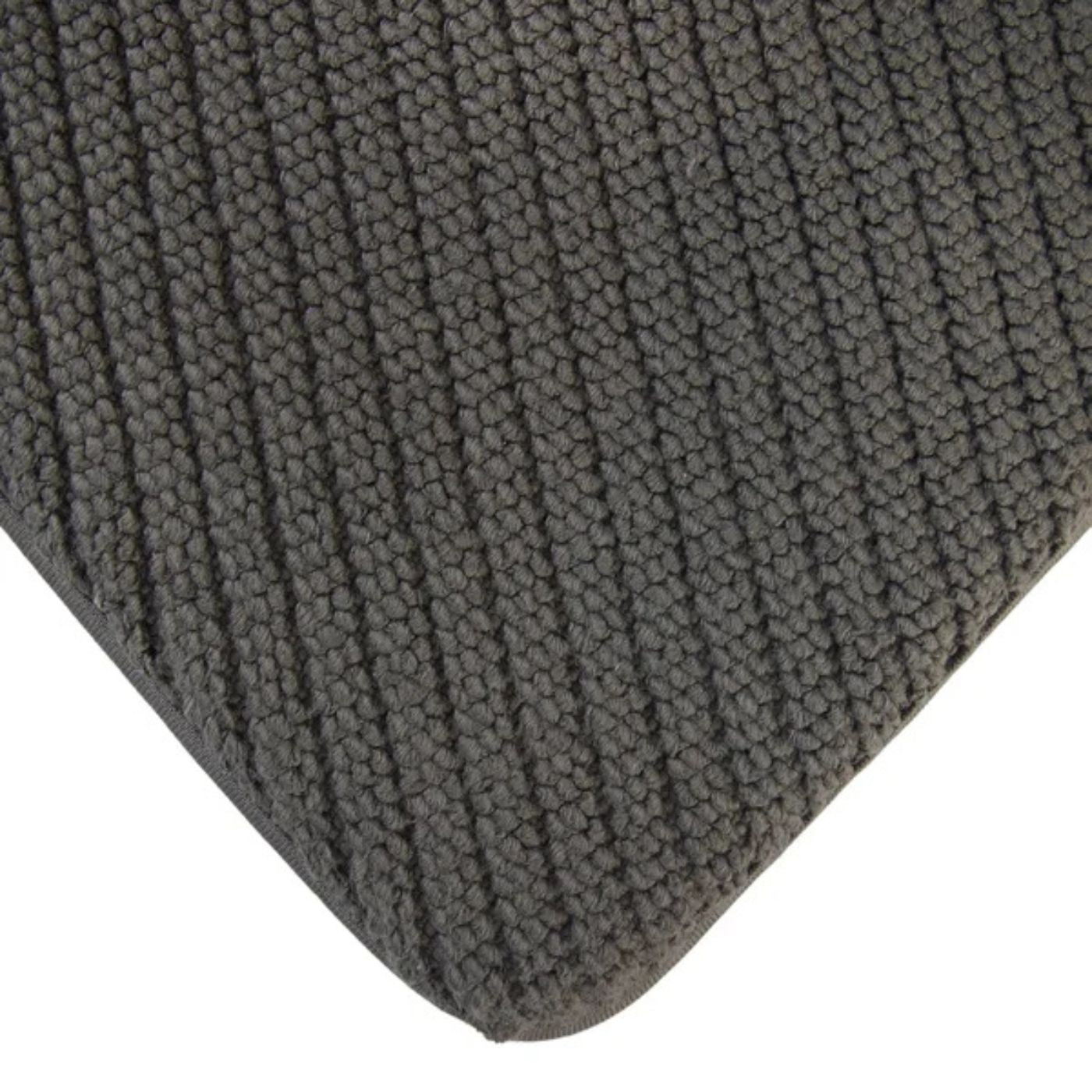 Tapis de bain en sergé de coton et mousse à mémoire de forme