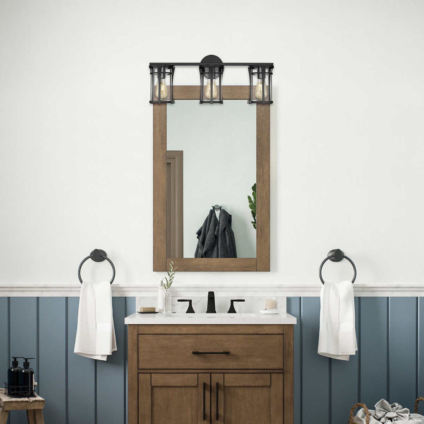 OVE Decors Joakim Meuble-lavabo à 3 lumières