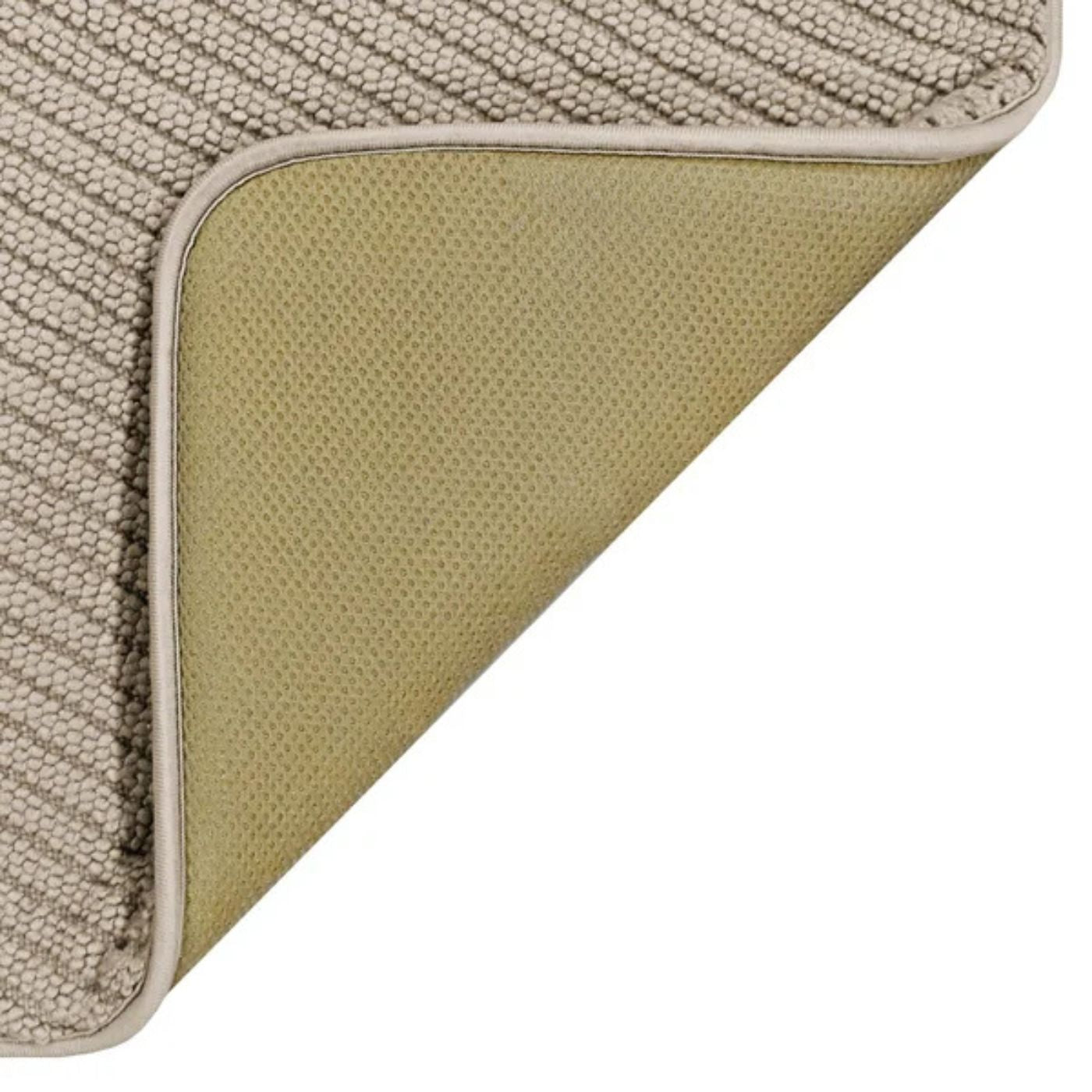 Tapis de bain en sergé de coton et mousse à mémoire de forme