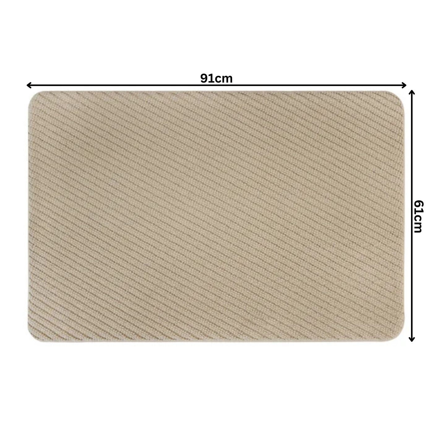 Tapis de bain en sergé de coton et mousse à mémoire de forme