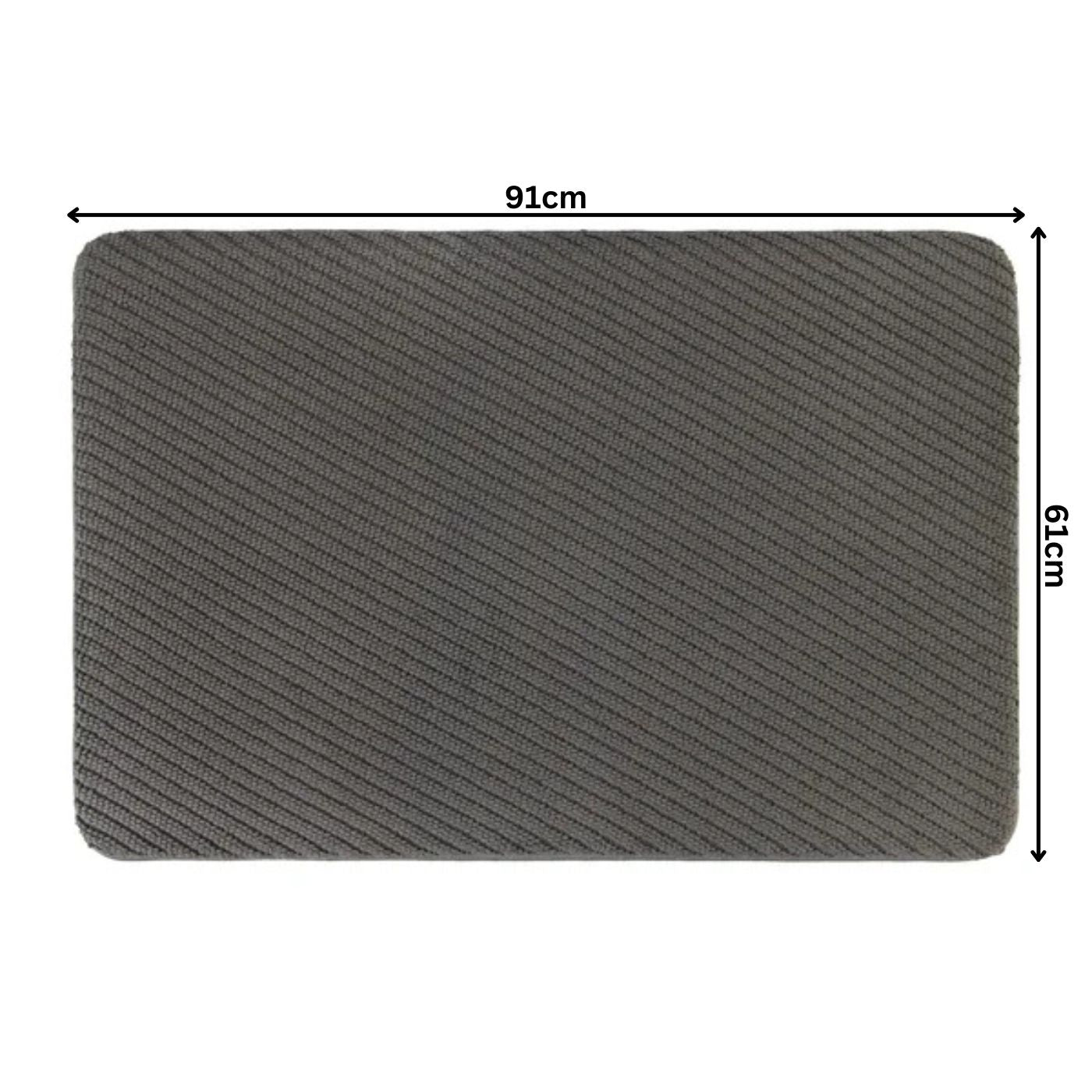 Tapis de bain en sergé de coton et mousse à mémoire de forme