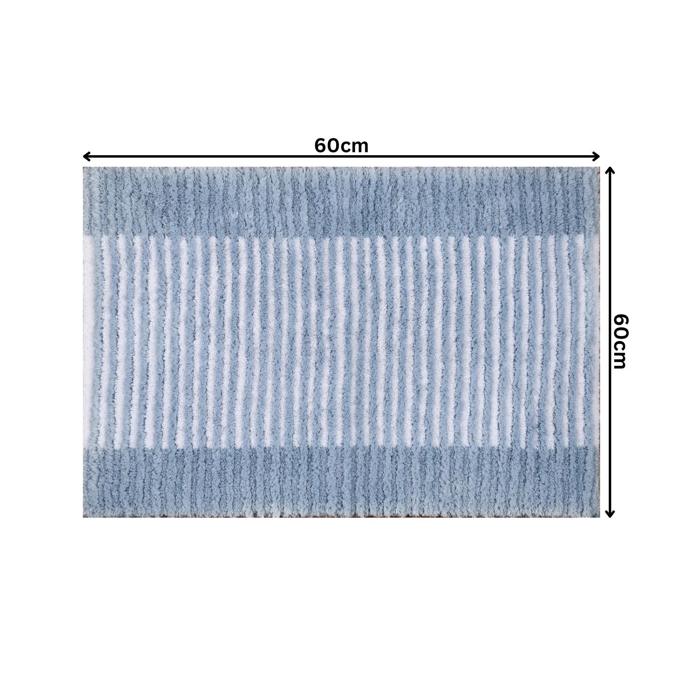 Textured Stripe Microfiber Bath Mat