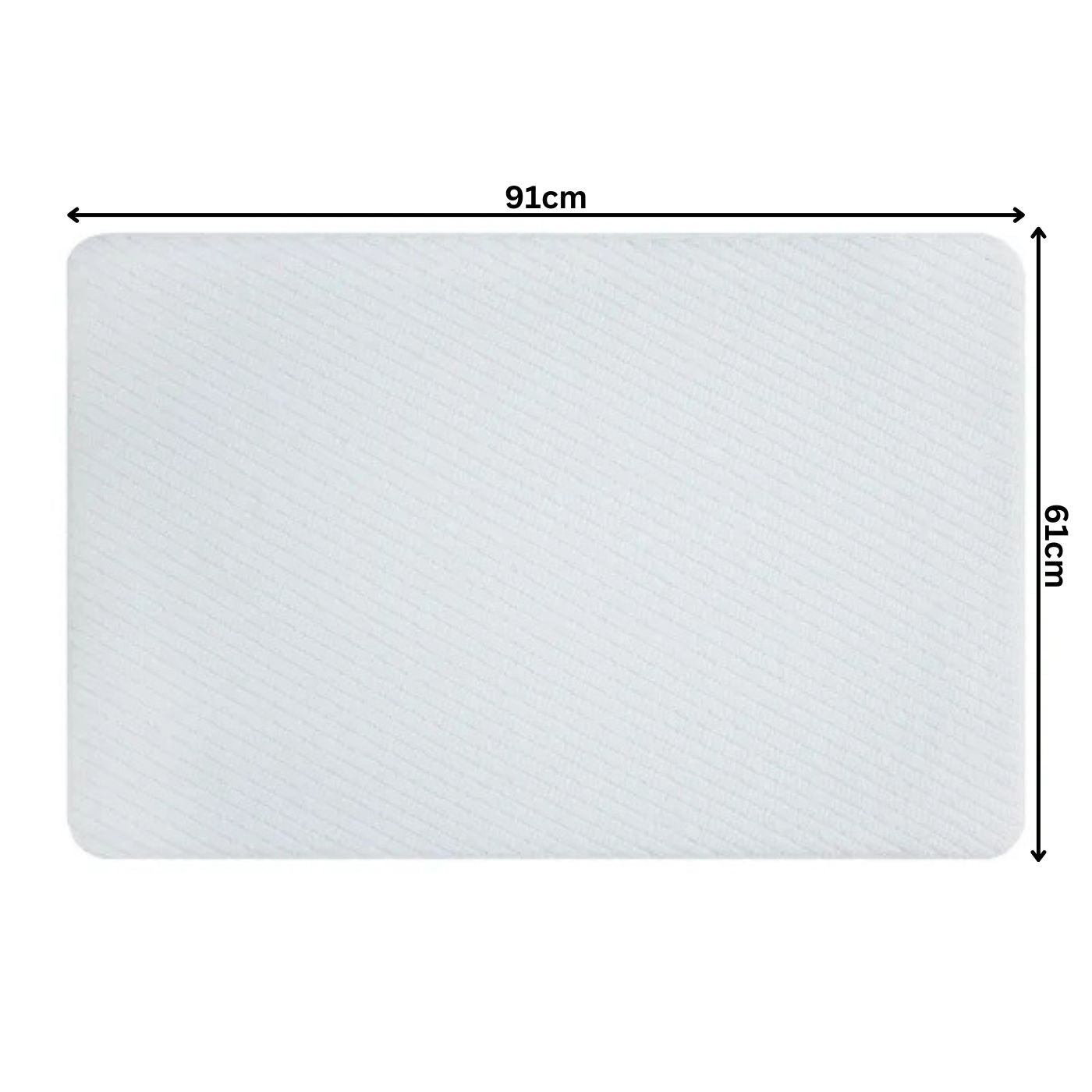 Tapis de bain en sergé de coton et mousse à mémoire de forme