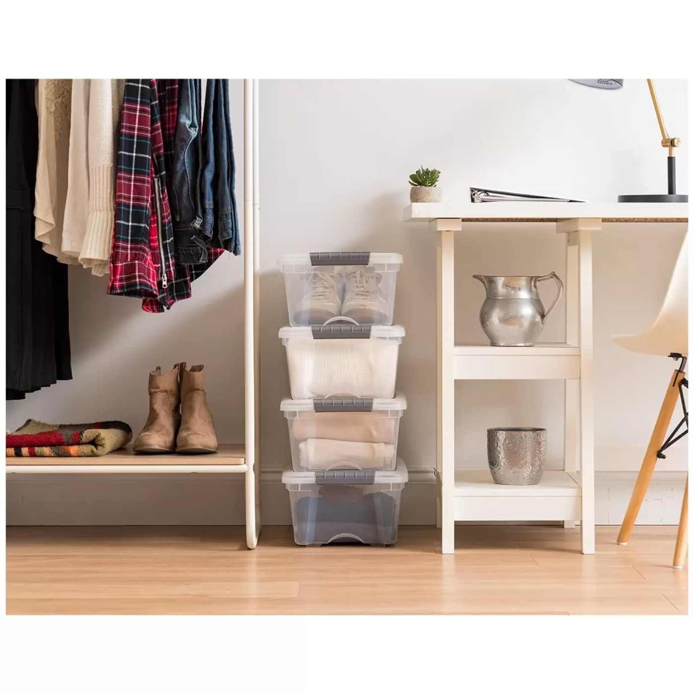 Up Storage Set 12L Clear 4-Pack