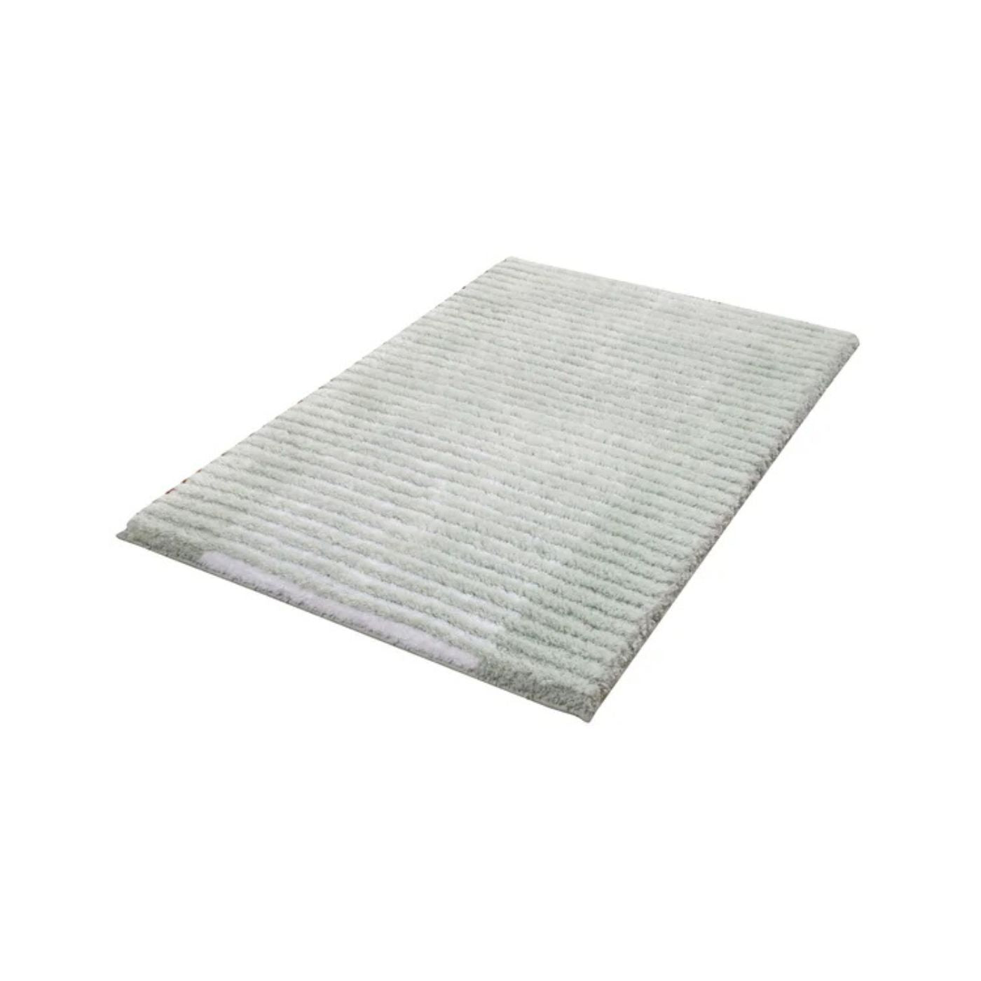 Textured Stripe Microfiber Bath Mat