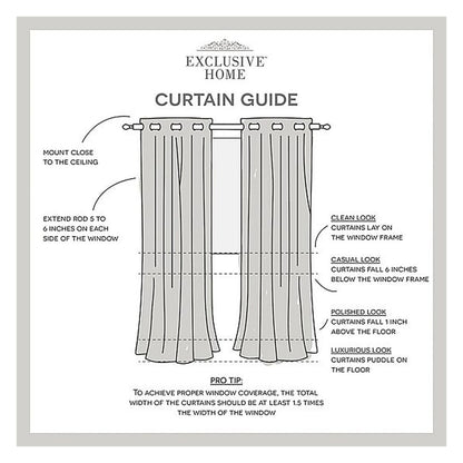 Rideau Exclusive Home Curtains Sateen, fixation à œillets, occultant, lot de 2 panneaux, vue 6