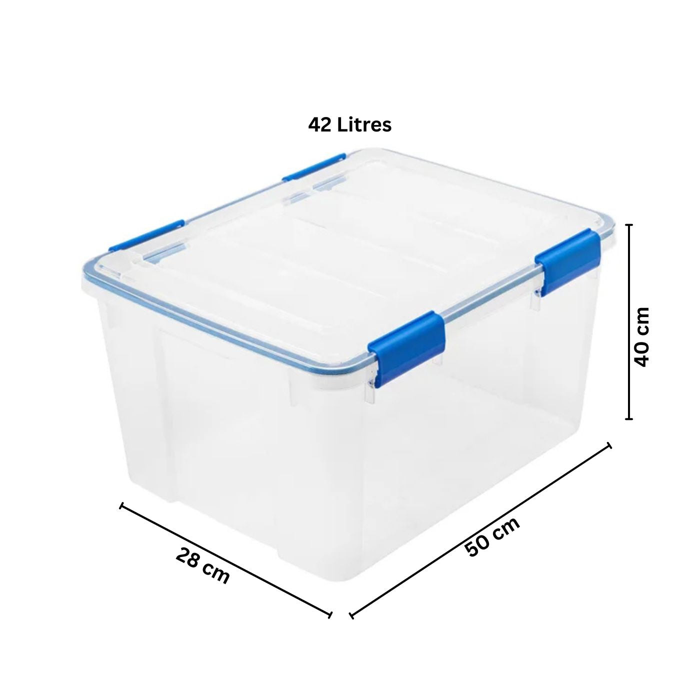 42 Litres Quart WeatherPro-Seal Storage Bin, 4-pack
