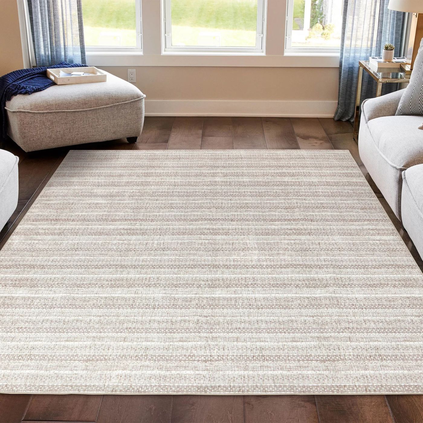 Oakley Beige Dream Mink Printed Chenille Collection