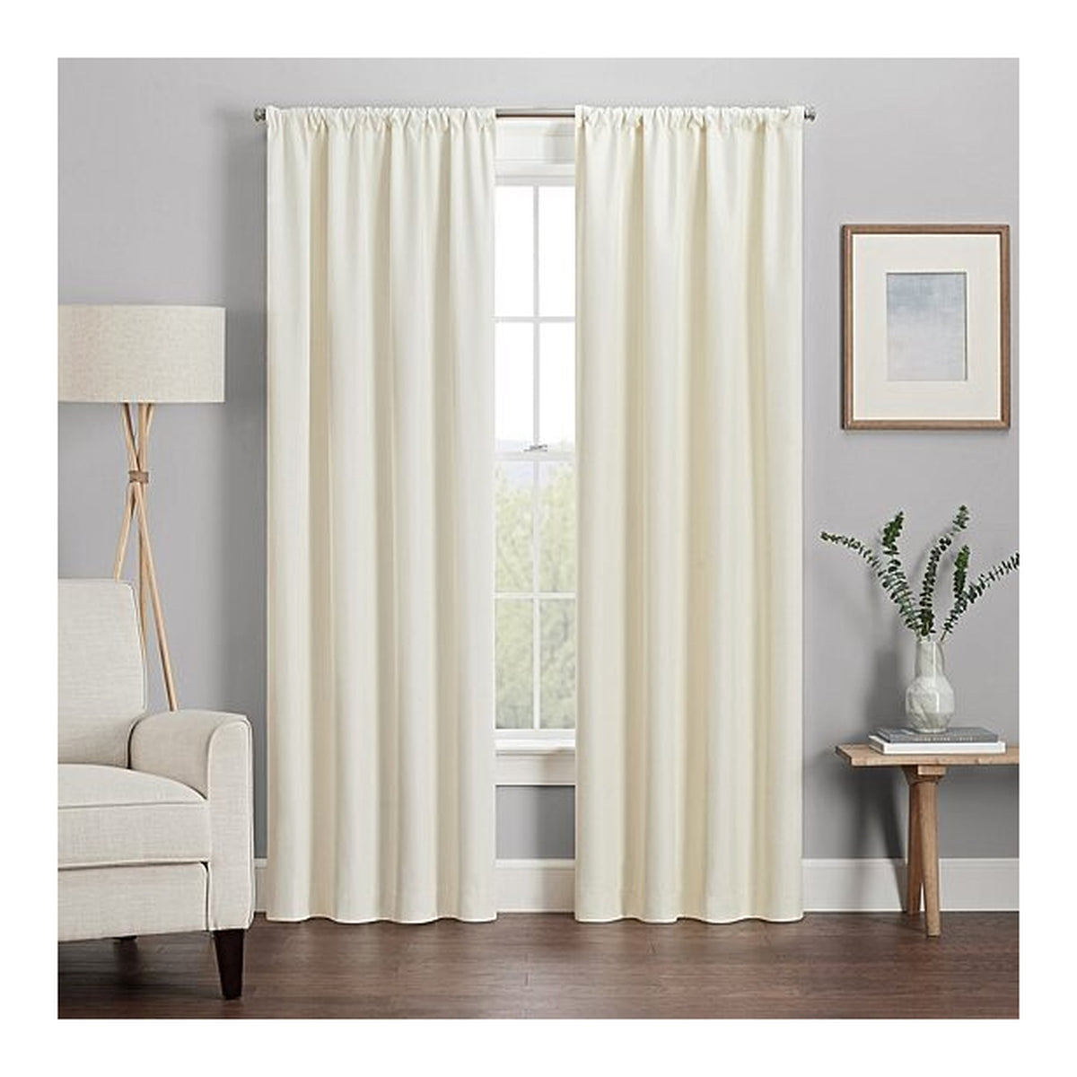 ECLIPSE Kendall rideau occultant uni, coloris Ivory