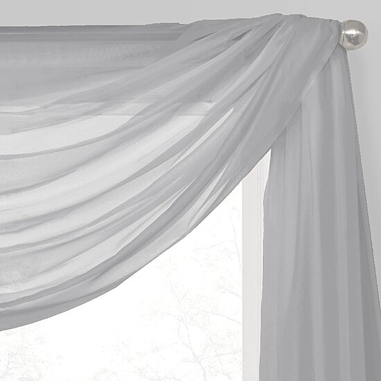 Regal Home Voile Uni Cantonnière Écharpe à Draper