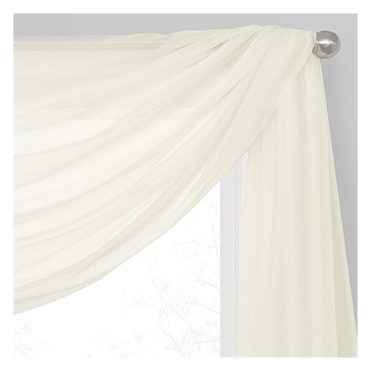 Regal Home Voile Uni cantonnière écharpe - 7